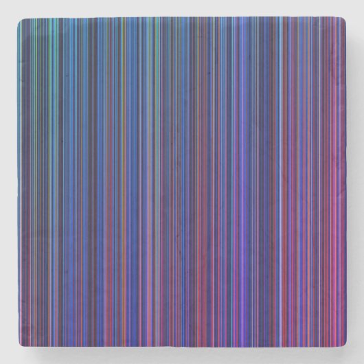 紫色のピンクの水の青い縞の大理石のコースター ストーンコースター (正面)