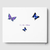 紫色のピンクの水色の花のSweet sixteen ゲストブック (裏面)