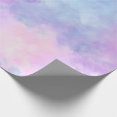 紫色のピンクの水色 ラッピングペーパー (角)