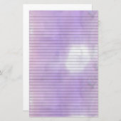 紫色のピンクの渦巻き型ひな形（オプションの線を含む） 便箋 (正面/裏面)