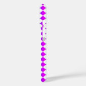 紫色のピンクの白い市松模様にダイヤンドパターン Case-Mate iPhoneケース (裏面 / 左)