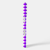 紫色のピンクの白い市松模様にダイヤンドパターン Case-Mate iPhoneケース (裏面 / 右)