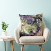 紫色のピンクの緑の黒くカラフルで抽象的なグランジ クッション (椅子)