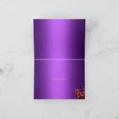 紫色のピンクの羽のマスクの仮面舞踏会は感謝していしています サンキューカード (内部)