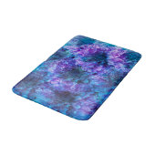 紫色のピンクの花柄デジタルデザインアート バスマット (アングル)