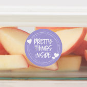 紫色のピンクの薄紫かわいらしハート ラベル (貼付)