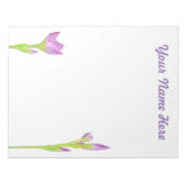 紫色のピンクの虹彩 ノートパッド (正面)