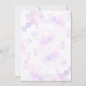 紫色のピンクの蝶とワイルドフラワーベビーシャワー 招待状 (裏面)