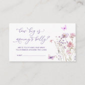 紫色のピンクの蝶どのようにママの腹の大きさ エンクロージャーカード (正面)