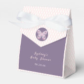紫色のピンクの蝶パーソナライズされた フェイバーボックス (正面サイド)