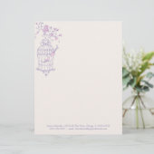 紫色のピンクの鳥かごレターヘッド レターヘッド (スタンド正面)