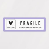 紫色のピンクの黄色縁どの壊れやすいビジネスロゴ ラベル (デザイン1)