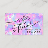 紫色のピンクのopalテクスチャ参照カード 名刺 (正面)