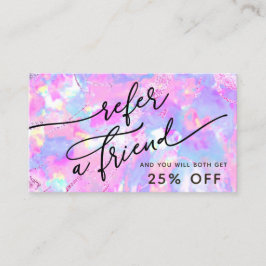 紫色のピンクのopalテクスチャ参照カード 名刺