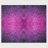 紫色のピンクグラデーションフェイクグリッター ラッピングペーパー (フラット)