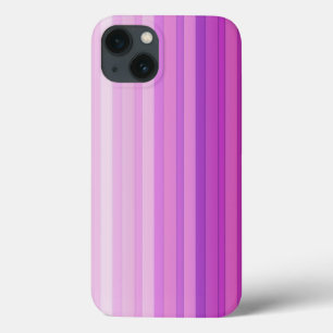 紫色のピンクストライプ色のパターンiPhone Xケース iPhone 13ケース