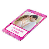 紫色のピンクハートあなたはHangry Flexible Photo マグネット (左側)