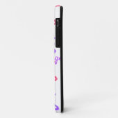 紫色のピンクバタフライドードルパターン追加の名前の文字 Case-Mate iPhoneケース (裏面/左)