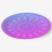 紫色のピンクビーズドリー紙プレート ペーパープレート (アングル)