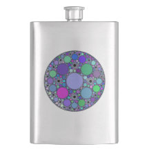 紫色のピンクブルーグリーンのフラクタル円