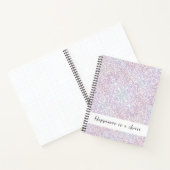 紫色のピンク前向き引用文 ノートブック (内部)