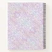 紫色のピンク前向き引用文 ノートブック (裏面)