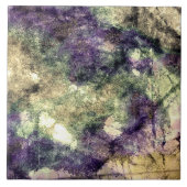 紫色のピンク緑の黒のカラフル抽象芸術 タイル (正面)