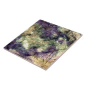 紫色のピンク緑の黒のカラフル抽象芸術 タイル (側面)