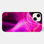 紫色のピンク色の明るい赤紫色 Case-Mate iPhoneケース (裏面 (横))