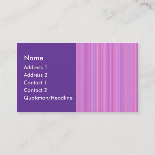 紫色のピンク色の線 名刺 (正面)