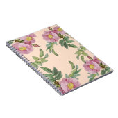 紫色のピンク色の花 ノートブック (右側)