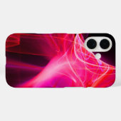 紫色のピンク色の赤のフラクタル渦巻き Case-Mate iPhoneケース (裏面 (横))
