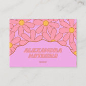 紫色のピンクY2K花手作り服 名刺 (正面)