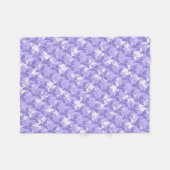 紫色のピンホイールフローラルパターンブランケット フリースブランケット (正面(横))