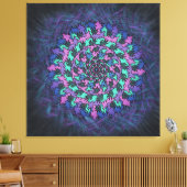 紫色のピンホイール キャンバスプリント (インサイチュ (リビング))