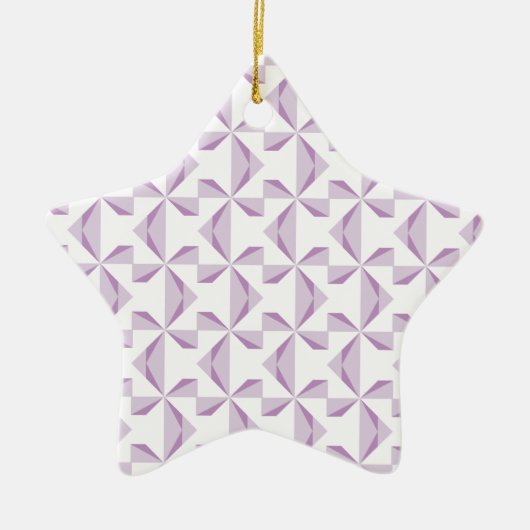 紫色のピンホイール セラミックオーナメント (正面)