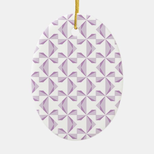 紫色のピンホイール セラミックオーナメント (正面)