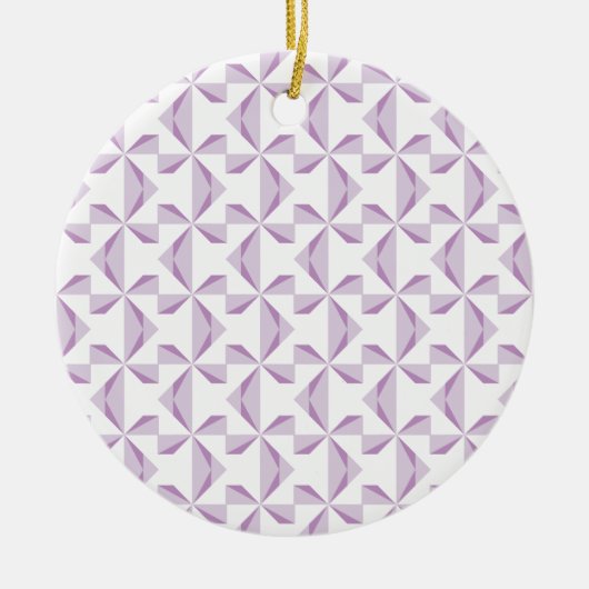 紫色のピンホイール セラミックオーナメント (正面)