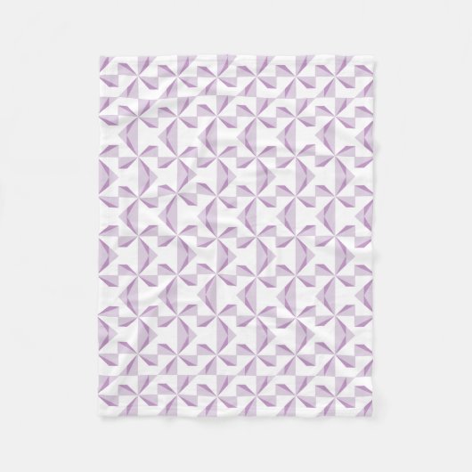 紫色のピンホイール フリースブランケット (正面)