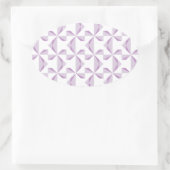 紫色のピンホイール 楕円形シール (バッグ)