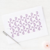 紫色のピンホイール 長方形シール (封筒)