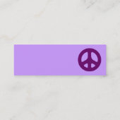 紫色のピースサインのカスタムな名刺 スキニー名刺 (裏面)