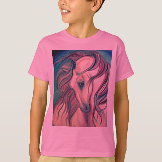 紫色のファンタジーの馬 Tシャツ (正面)