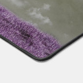 紫色のフィールドグレイ芸術的スカイ自然写真 デスクマット (コーナー)