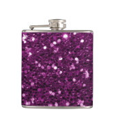紫色のフェイクなグリッターの輝き フラスク (正面)
