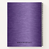 紫色のフェイク金属背景 ノートブック (裏面)