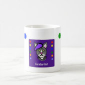 紫色のフェラルアーティストカラーホイールマグ コーヒーマグカップ (中央)