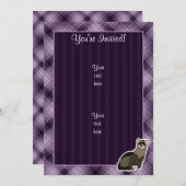 紫色のフェレット 招待状 (正面/裏面)