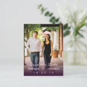 紫色のフェードフォトポストカードを保存 案内ポストカード (スタンド正面)