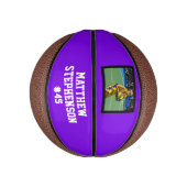 紫色のフォトバスケットボール ミニバスケットボール (縦)